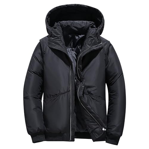 Duck down jacket hommes veste hiver duvet de canard zip manteau de neige épaississement