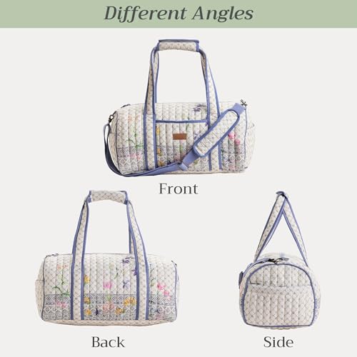 Maison d'Hermine Travel Duffle bag Cotton Quilted bag Overnight Luggage Weekender Business Travellers Family Trip - Faience4