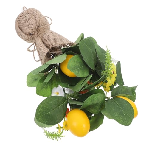 HOOTNEE Simulated Lemon Tree Faux Lemon Branch Lifelike Artificial Fruits Branches Fake Lemon Tree Stems Artificial Lemons Artificial Lemon Branches Fake Lemon Branch Fake Fruits Branches