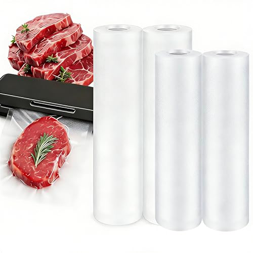 La mejor comparación de Envasadoras al vacío disponible en línea para comprar. 42 WEISPO 4 Rollos Bolsas para Sellar al Vacío(28 * 500CM+20 * 500CM), Bolsas Envasar al Vacio, Bolsas de Vacio para Alimentos, Se Utiliza para Conservar Verduras, Frutas y Carnes.