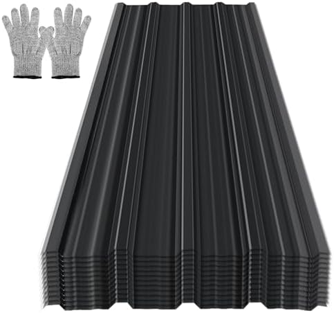 Profilblech Trapezblech 12er Set 7m² Dachplatten - Anthrazit | Verzinkte Metallbleche; witterungsbeständig & korrosionsgeschützt; für Dach, Wand & Zaun; einfache Montage; Trapezpro