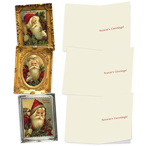 The Best Card Company Variety Pack Of 10 Christmas Greeting Cards With Envelopes, Humor Holiday Assortment For Kids - Picture-Perfect Santas M1746Xs #TOP2