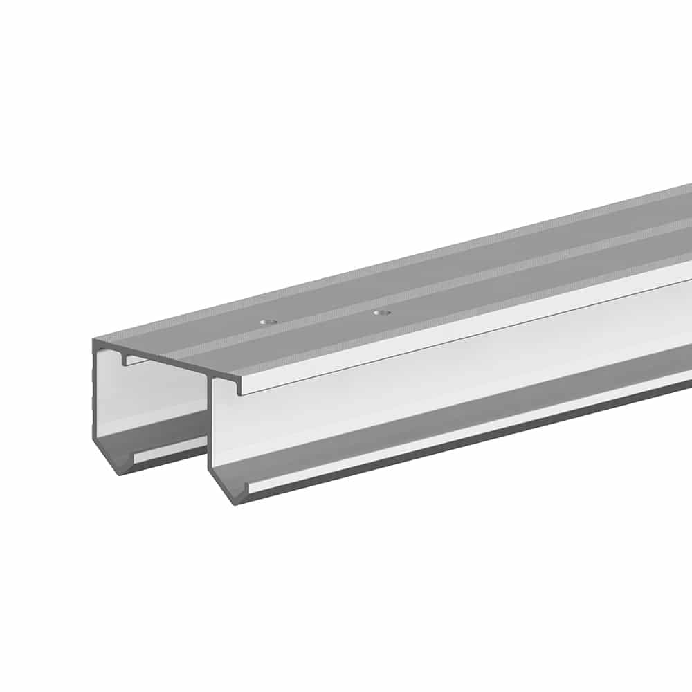 Aluminium-Doppellaufschiene 180 cm zur Ergänzung von SLID'UP 110 Schiebetürbeschlag
