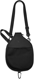Neoprene Storage Pouch for Racket, Balls, Water and Towels, Portable Organizer Case Outdoor Sports, Black