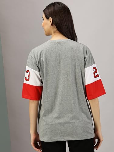 Image of RodZen Women's Cotton Loose Fit Oversized Printed T-Shirt