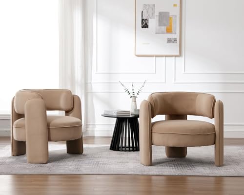 Sillón Barrel Tapizado Pana Verde Caqui miniatura 3