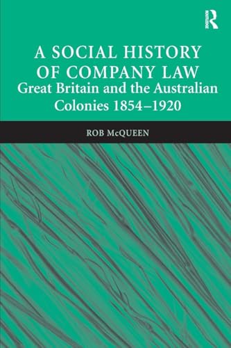 A Social History Of Company Law: Great Britain And The Australian Colonies 1854–1920