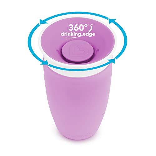 Munchkin® Miracle® 360 Toddler Sippy Cup, Pink/Purple, 10 Oz, 2 Count #TOP3