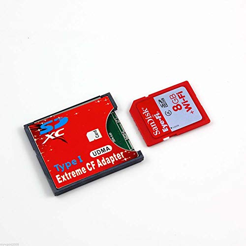 Abuycs SD CF Extreme Card Adapter Wireless WiFi SD MMC SDHC SDXC Slot to CF Type I Compact Flash Memory CF Card Adapter Reader Writer High Speed for SLR Camera