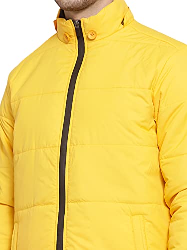 Image of Style Quotient Men Yellow Lightweight Padded Jacket
