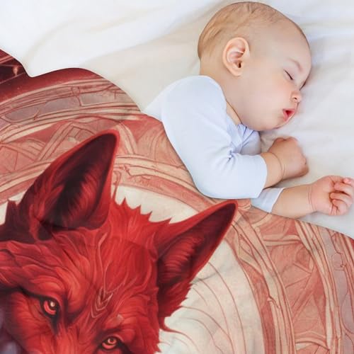 Couverture moelleuse loup plaid flannel pour cocooning sur canapé - 5