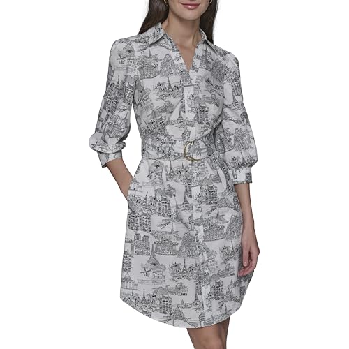 Robe chemise Karl Lagerfeld en coton premium avec finitions de luxe