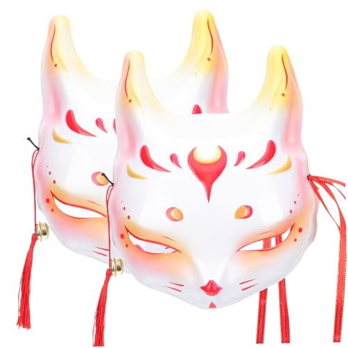 VALICLUD 2pcs Half Face Masks Scary Masks for Halloween Costume Supplies Decorative Stage Unique Design for Cosplay Parties and Festive Events