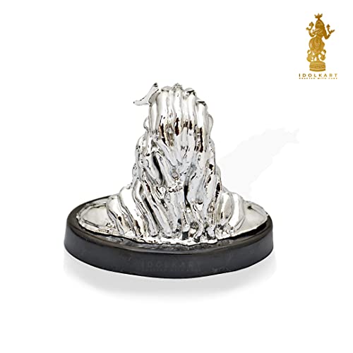 Image of Idolkart Fully Silver Coated Adiyogi Statue for Car Dashboard, Adiyogi Statue for Home, Adiyogi Idol, Car Dashboard Accessories, Car Idols for Dashboard for Shiva Devotees with Vastu Benefits, 3inch