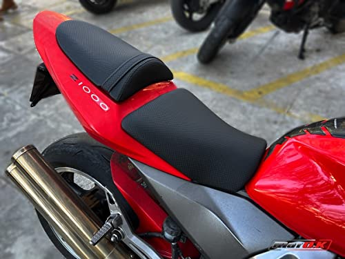 Housse de selle noire pour moto Kawasaki Z750 et Z1000 des années 2003 à 2006