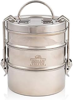 3 Tier Indian-Tiffin Stainless Steel Medium Tiffin Lunch Box