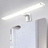 【Sicher und ZuverlLässig】Diese Spiegellampe Eingebautes hochwertiges Netzteil, kein Rauschen, stört die Arbeit von Radio und anderen Elektrogeräten nicht. Die Lebensdauer beträgt 25.000 H und die CE / RoH-Zertifizierung wurde bestanden