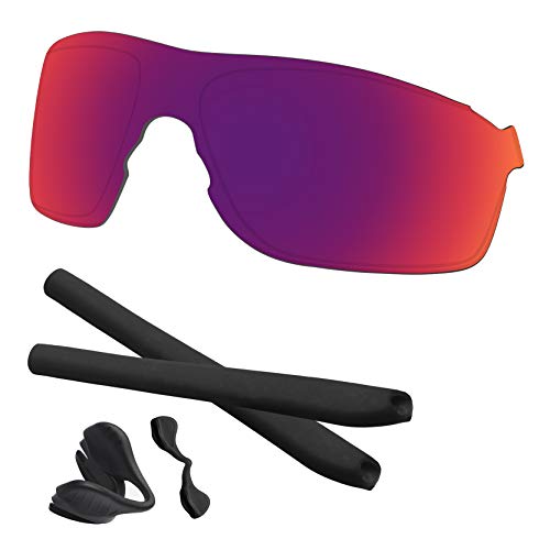 Image of EV Zero Pitch Lenses & Rubber Kits Replacement for Oakley Polarized OO9383 Sunglass