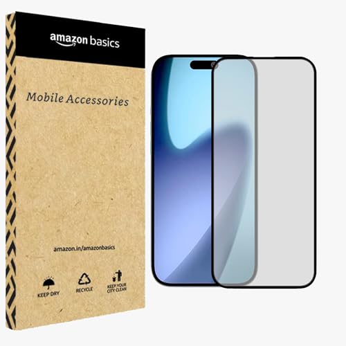 Image of amazon basics Tempered Glass Screen Protector Compatible with iPhone 17 Air Transparent Protective Film [Mat Finish]