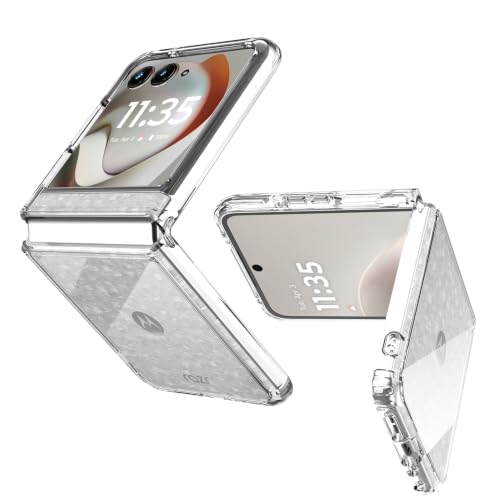Anoowkoa Coque pour Motorola Moto Razr 70 Coque Hybride TPU Antichoc et PC Transparent Housse de Protection en Silicone Rigide Anti Choc Étuis.