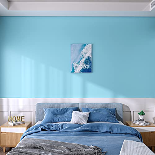 VaryPaper Peel and Stick Light Blue Wallpaper 40cmx200cm Removable Blue Contact Paper for Kitchen Countertops Sticky Back Plastic Vinyl Wrap for Furniture Worktop Vinyl Covering Living Room Bedroom - Image 3