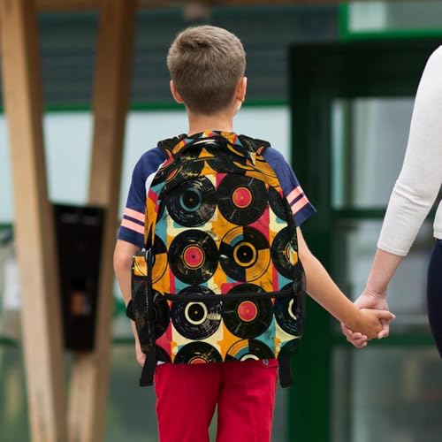 Cartable rétro en vinyle avec trousse grand format pour l'école - 6