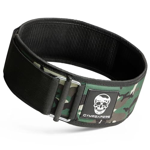 Image of Gymreapers Quick Locking Weight Lifting Belt for Men Gym Belt for Powerlifting Deadlift Belt with 4 Inch Neoprene Metal Buckle Back Support Weightlifting Belt Women