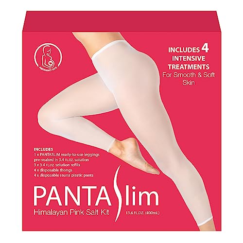 Pantaslim - la innovación de los Vendas Anticelulíticos - Medias drenantes anticelulíticas con sal rosa del Himalaya – El original kit con 4 tratamientos – Inci 99% de original natural
