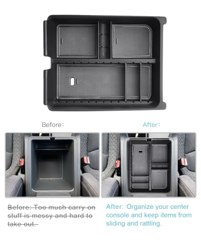 Image of CDEFG Center Console Organizer Compatible with 2023-2025 Honda Pilot /2024-2026 Ridgeline /2024-2026 Passport Accessories Middle Console Organizer Armrest Tray Storage Box