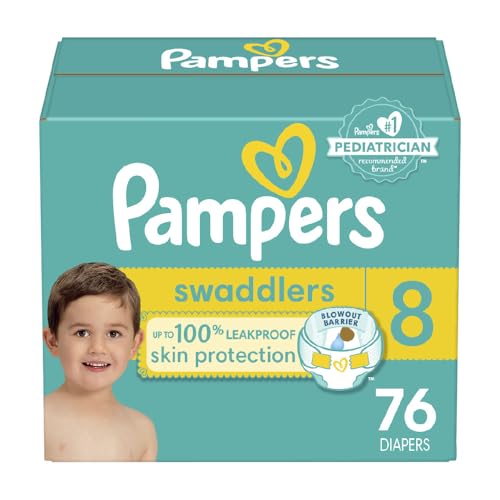 Image of Pampers Baby Diapers - Swaddlers - Size 8, 76 Count, Ultra Absorbent Disposable Infant Diaper