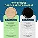 GREEN EARTHLY Bulk 7" Palm Leaf Disposable Plates (50-Count) - 100% Natural & Compostable Eco-friendly Plates for Desserts, Appetizers and Catering 6