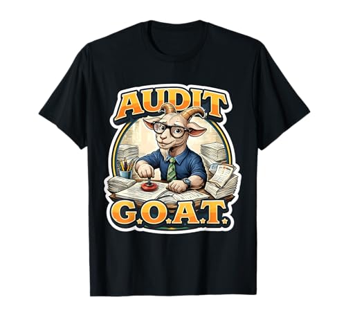 Auditoría Goat Contador Divertido Contador Juego de Palabras Broma de Contabilidad Camiseta