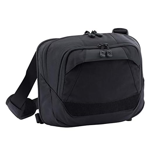 Vertx Tourist Sling Pack Tactical Sling Bag Crossbody, 6L Small Molle Bags for Travel, Work, Outdoor, Concealed Carry, Utility Tactical Gear, It's Black, One Size