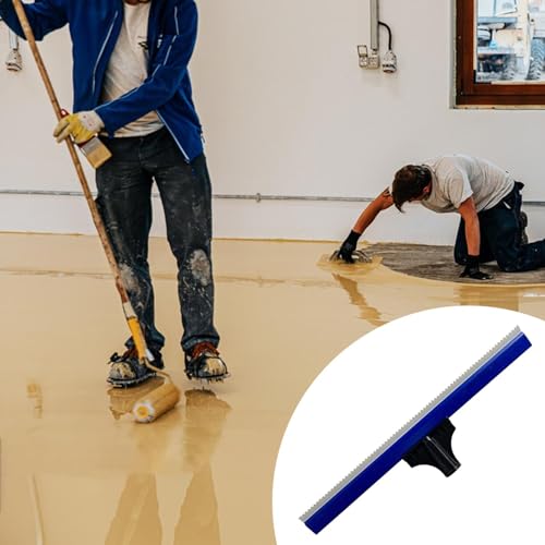 Image of Epoxy Squeegee Flooring Gear Rake Floor Wall Spreader for Garage Floor Walls Toothed 50cm|