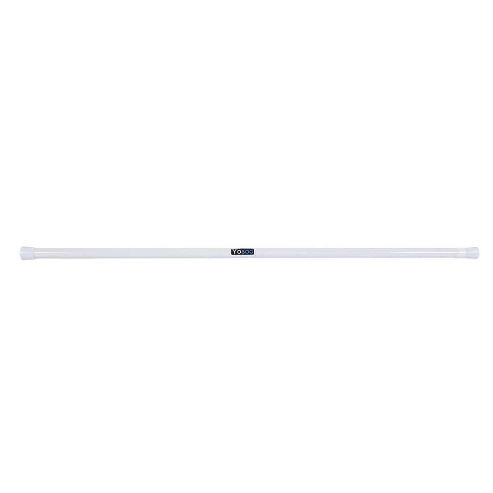Lyrlody Extendable Shower Curtain Rod, Stainless Steel, Telescopic Tension Rail, 105-200Cm