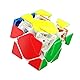 Oostifun OJIN MoYu MOFANGJIAOSHI Cubing Classroom MFJS MoYu RS Skewb M Würfelpuzzle mit dualem Anpassungssystem mit Einer Würfeltasche und einem Würfelstativ(Multi Color)