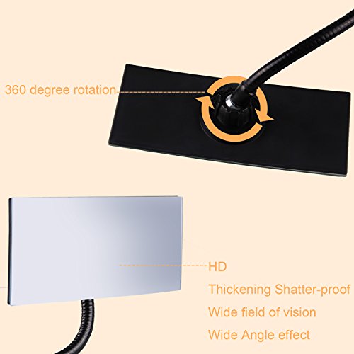 Gosear Clip On Security Mirror,Computer Rearview HD Mirror,Clip On Cubicle Mirror for Personal Safety and Security Desk Rear View Monitors or Anywhere (6.69" 2.95" Rectangle)