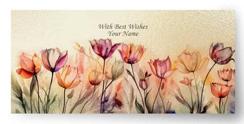 Image of Brown Cloud Customised Exclusive Shagun /Money /Gift Envelope /Cover /Lifafa for Gift /Festival with Personalized Text Message /Name /Photo (SERGLR BC 38) (Pack of 10)