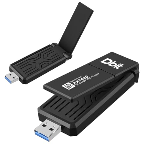 DBIT WiFi6E USB 3.0 WiFi Adapter for PC, AX5400M 802.11AX, Tri-Band 6GHz/5GHz/2.4GHz, WPA3, Wireless USB WiFi Dongle Network Adapter for PC Laptop, Only Compatible with Windows 11/10