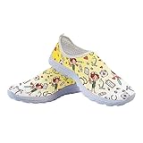 Jeiento Zapatos ligeros para enfermera, zapatos dentales unisex para adultos, zapatillas para caminar, correr, para hombres, antideslizantes, transpirables, sin cordones, Nurse Yellow, 38 EU