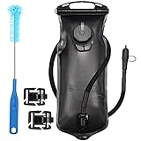 BBAIYULE 2L Trinkblase für Trinkrucksäcke Fahrradrucksack laufrucksack mit Bürste und Clip,BPA frei - 2 Liter Trinkbeutel Wasserbeutel,Wasserblase Trinksystem für Rucksack,Lebensmittelqualität