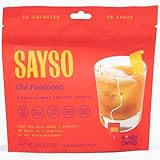 SAYSO Old Fashioned Original Craft Cocktail Tea Bag | Under 1 Min (With Bitters & Orange) | Steep in Whiskey & Cold Water |Organic, Certified Gluten-free & Non-GMO| (<4G Sugar, 15 Calories), 8 count