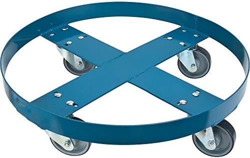 KLETON - Drum Dolly, Steel, 1000 lbs. Capacity, 24" Diameter, Pol...
