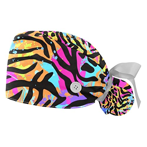 Chapeaux bouffants JDEZ style tigre et léopard lot de 2