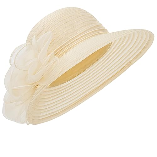 Sombrero Derby para Mujer con Lazo y Organza miniatura 6