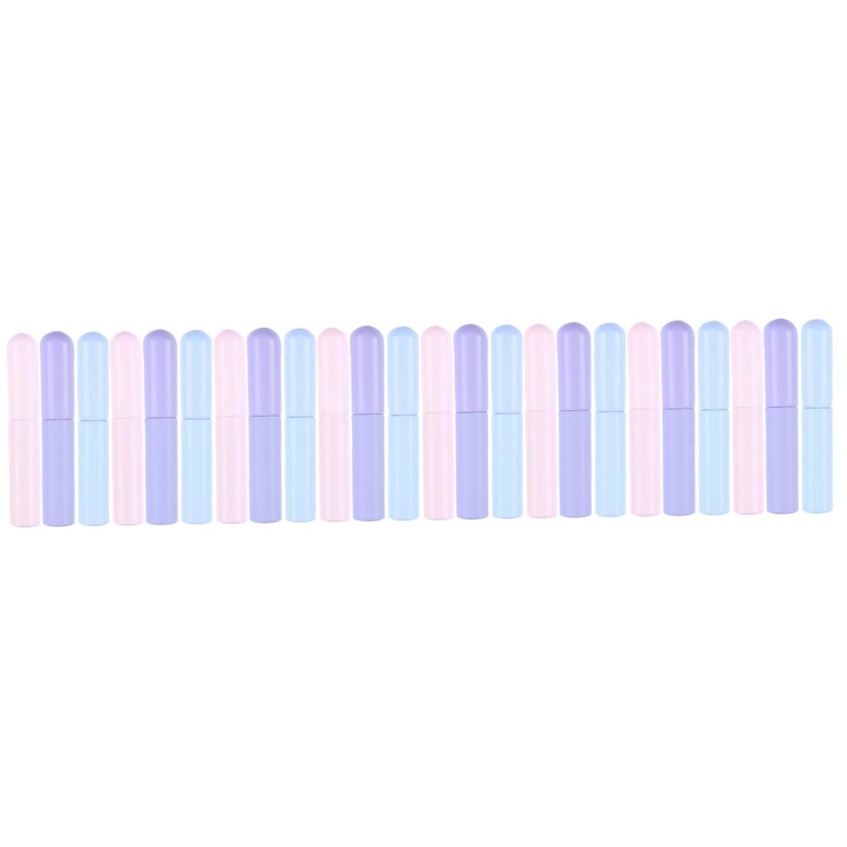 Baluue 24pièces Applicateurs De Gloss à Silicone Avec Couvercle Brosse Maquillage Réutilisable Pour Application Précise Et Équilibrée