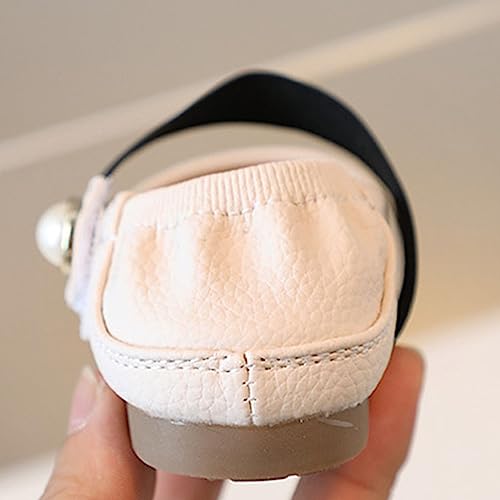 Simple Kids Girls Shoes Spring/Summer Short Heel Pearl Buckle Colored Casual Shoes Party Soccer Slides for Girls2