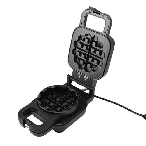 Asixxsix Macchina per Waffle Ripieni, Piastra per Waffle Antiaderente a Doppia Cottura Da 800 W, Waffle Spessi 2,2 Pollici, Piccola Macchina per Sandwich Da Colazione per Domestico (Plug 220v)