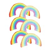 SUPVOX 6pcs u Shaped Cat Pillow Calming Pet Sleep for Cats Kittens Rainbow Design Washable Catnip Filled Deep Sleep Comfort