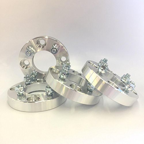 Customadeonly 4 Pieces 1" 25mm Wheel Spacers Adapers 4x108 to 4x108 Hub Centric No Hub Lip Center Bore 73.1mm Thread Pitch 12x1.5